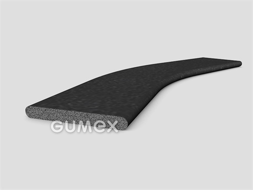 Mikroporézny profil tvaru "I", 5x43mm, hustota 500kg/m3, EPDM, -30°C/+80°C, čierny